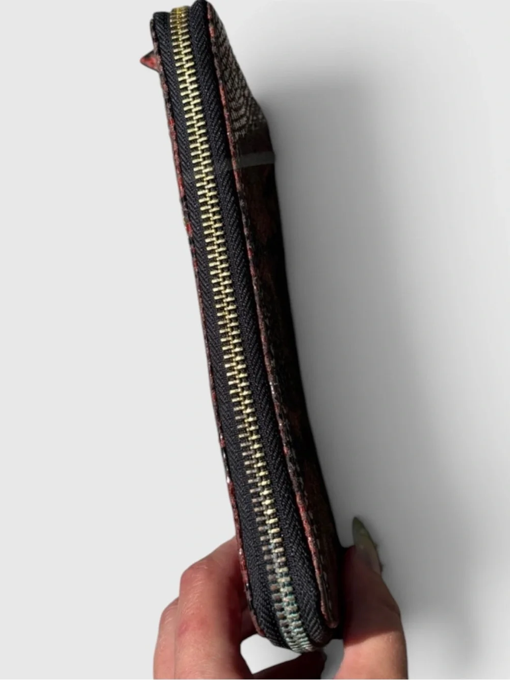 Kurt Geiger RARE Red and Black Snake-Print Long Wallet